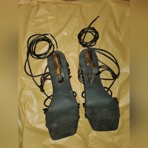 Class strapped black heels